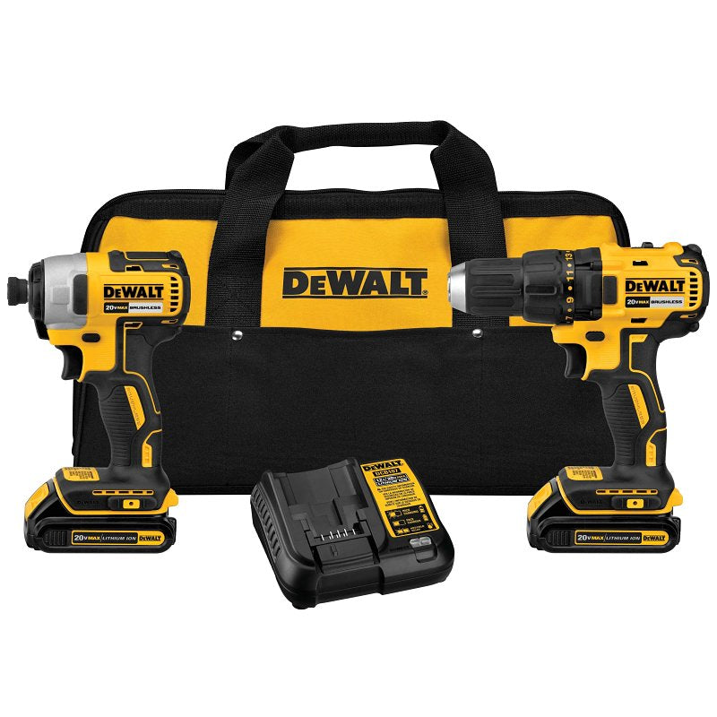 DEWALT DEWALT 20V MAX Series DCK277D2 Brushless Combo Tool Kit, Battery Included, 1.3 Ah, 20 V, Lithium-Ion