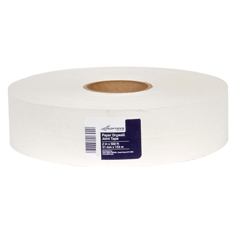 SAINT-GOBAIN ADFORS Adfors FDW9236-U Drywall Joint Tape, 500 ft L, 2 in W, White