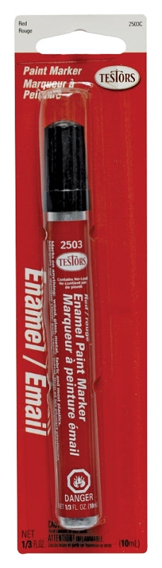 TESTORS Testors 2503C Enamel Marker, Red, 0.33 fl-oz PAINT TESTORS
