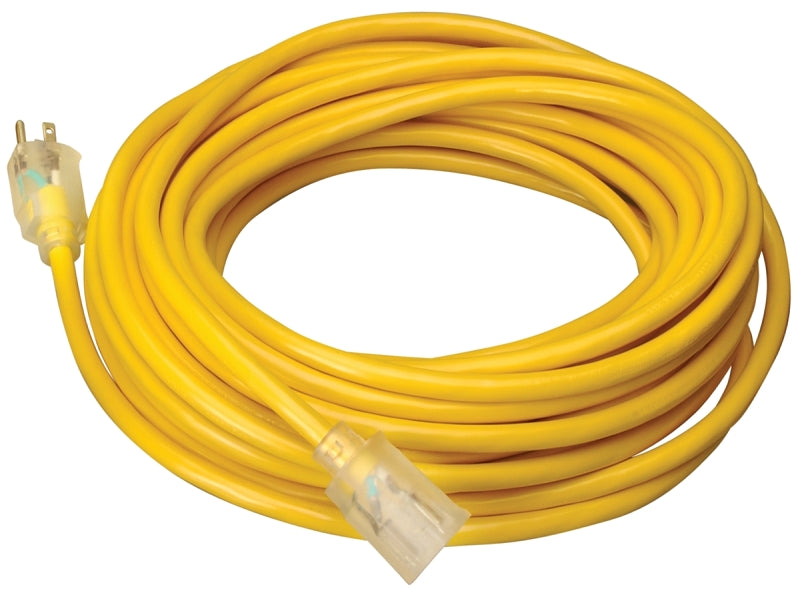 WOODS Southwire 2588SW0002 Extension Cord, 12/3 AWG Cable, 50 ft L, 15 A, 125 VAC, Yellow