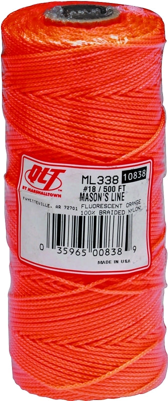 MARSHALLTOWN Marshalltown ML338 Mason Line, 500 ft L Line, Fluorescent Orange Line HARDWARE & FARM SUPPLIES MARSHALLTOWN