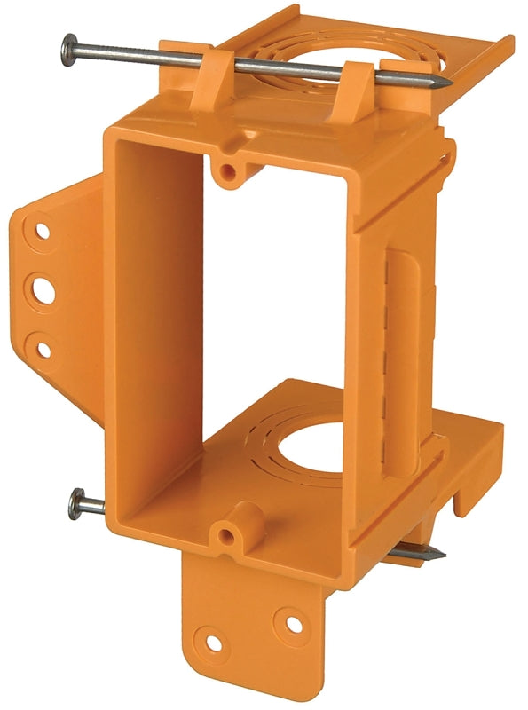 CARLON Carlon SC100A 1-Gang Mounting Bracket, PVC, Orange, Nail ELECTRICAL CARLON