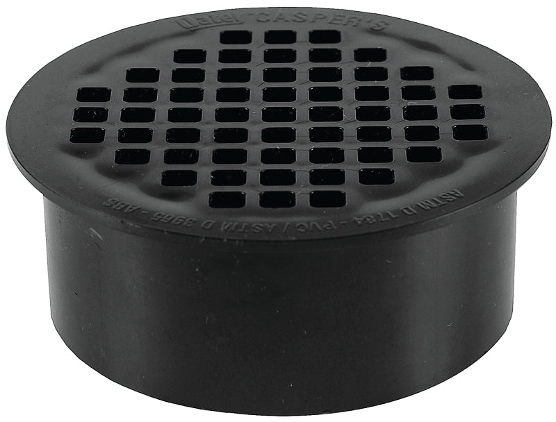 OATEY Oatey 43568 Floor Drain, 4 in, Snap-In, ABS Body, Black