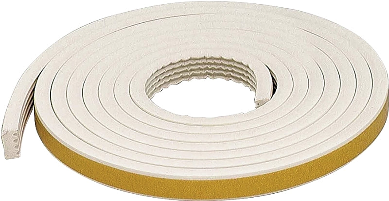 M-D M-D 63669 Weatherstrip Tape, 19/32 in W, 10 ft L, EPDM, White