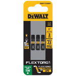 DEWALT DEWALT FlexTorq DWAF1TX30IR3 Screwdriver Bit, T30 Drive, Torx Drive, 1/4 in Shank, Hex Shank, 1 in L, Steel