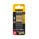 DEWALT DEWALT FlexTorq DWAF2SQ2IR3 Screwdriver Bit, #2 Drive, Square Drive, 1/4 in Shank, Hex Shank, 2-1/4 in L, HSS