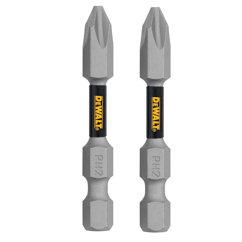 DEWALT DEWALT TOUGHGRIP DWAF2PH2TG2 Screwdriver Bit, #2 Drive, Phillips Drive, 1/4 in Shank, Hex Shank, 2 in L, Steel
