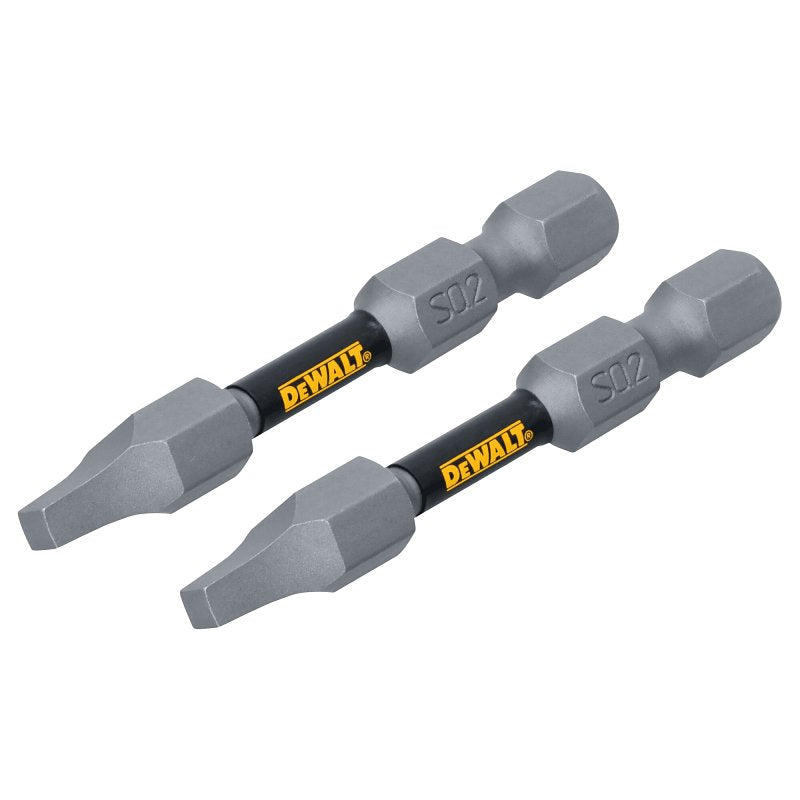 DEWALT DEWALT TOUGHGRIP DWAF2SQ2TG2 Screwdriver Bit, #2 Drive, Square Drive, 1/4 in Shank, Hex Shank, 2 in L, Steel