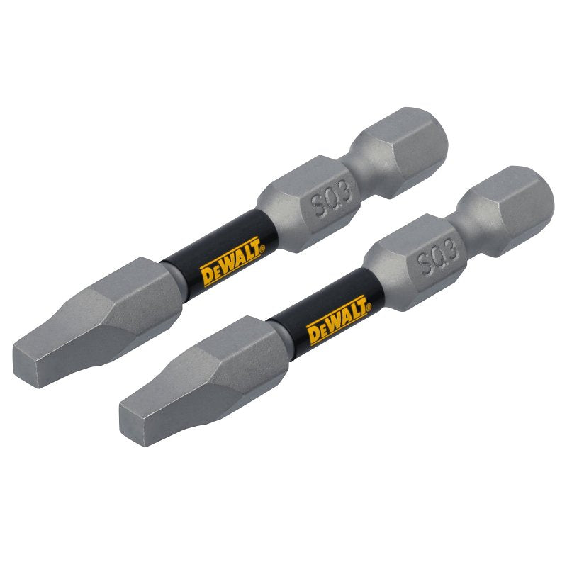 DEWALT DEWALT TOUGHGRIP DWAF2SQ3TG2 Screwdriver Bit, #3 Drive, Square Drive, 1/4 in Shank, Hex Shank, 2 in L, Steel