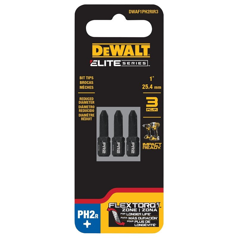 DEWALT DEWALT Elite Series DWAF1PH2RIR3 Insert Bit, Star Drive, 1/4 in Shank, Hex Shank, 1 in L, Steel