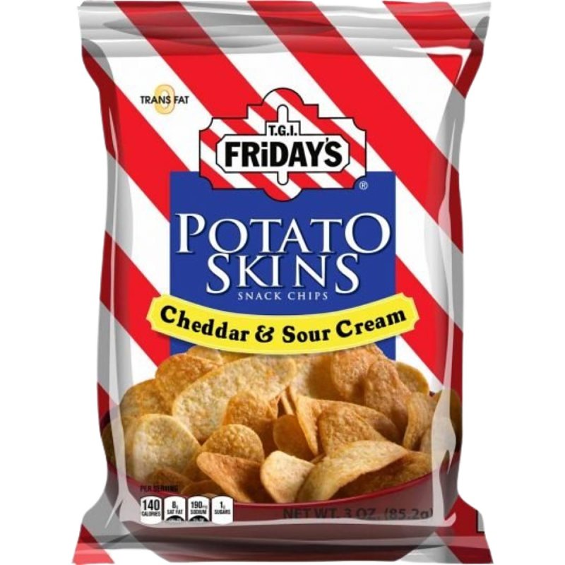 TGI FRIDAYS TGI Fridays 444532 Potato Skin, Cheddar and Sour Cream, 3 oz