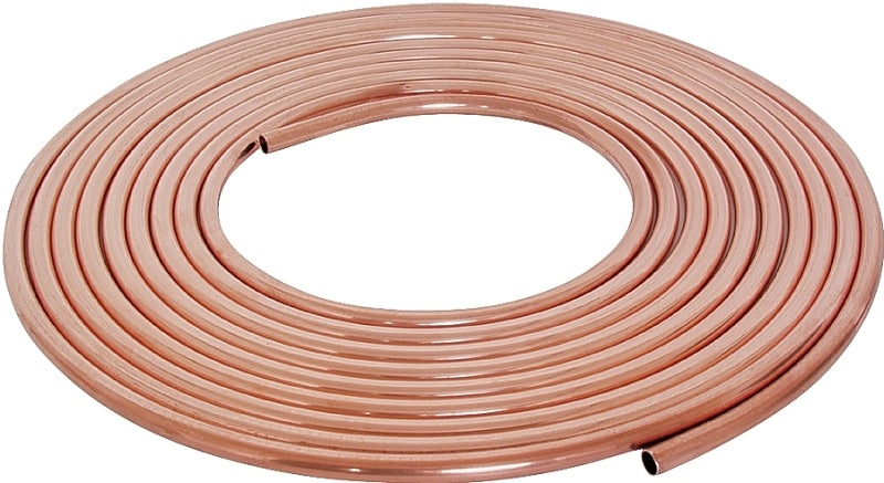 B & K INDUSTRIES Streamline 3/8X60L Copper Tubing, 1/2 in OD, 3/8 in, 60 ft L, Soft, Type L, Coil