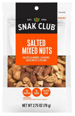SNAK CLUB Snak Club CSU29174 Mixed Nuts, Salted Flavor, 2.75 oz HOUSEWARES SNAK CLUB
