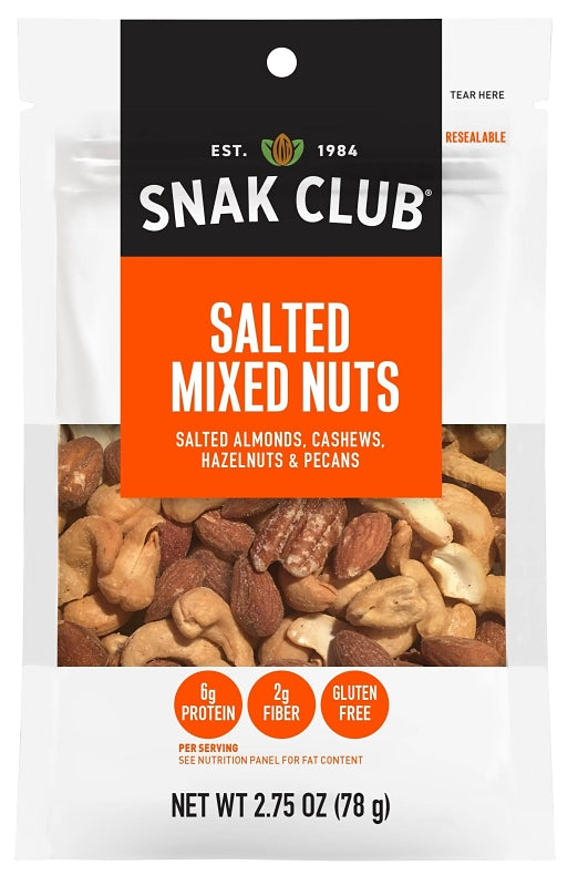 SNAK CLUB Snak Club CSU29174 Mixed Nuts, Salted Flavor, 2.75 oz HOUSEWARES SNAK CLUB