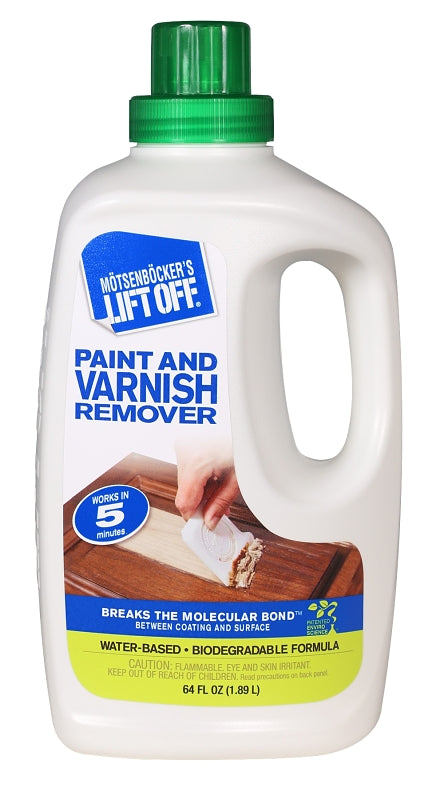 MOTSENBOCKER'S LIFT OFF Motsenbocker's Lift Off 41164 Paint and Varnish Remover, Liquid, Mild, Clear, 64 oz, Bottle