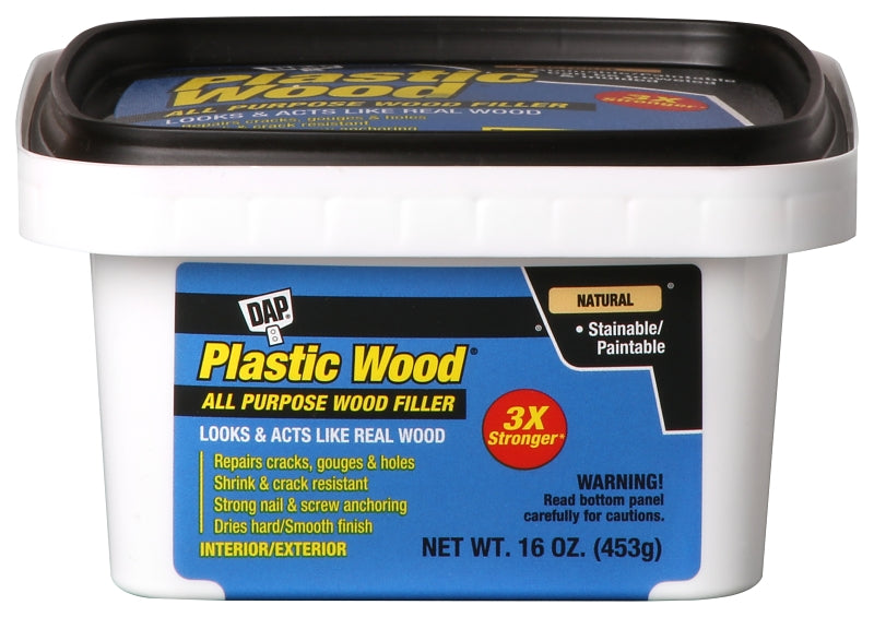 DAP DAP 00529 Wood Filler, Paste, Musty, Natural, 16 oz PAINT DAP