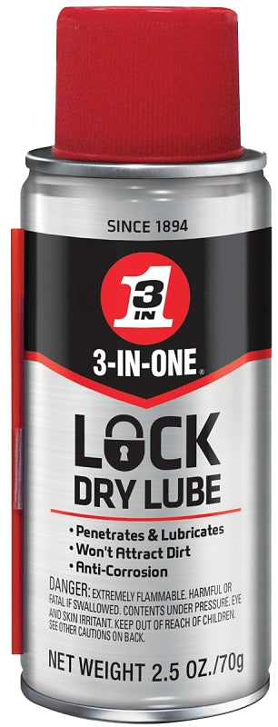 WD-40 3-In-One 120074 Lubricant, 2.5 oz, Aerosol Can, Liquid AUTOMOTIVE WD-40
