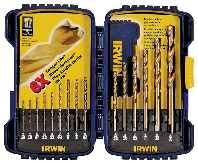 IRWIN Irwin Speedbor 3018009 Drill Bit Set, 15-Piece, HSS, Titanium Nitride-Coated TOOLS IRWIN