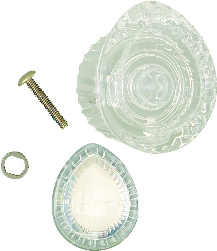 MOEN Moen 100710 Handle Kit with Cap, Plastic, Chrome Plated, For: Posi-Temp Single Handle Tub/Shower