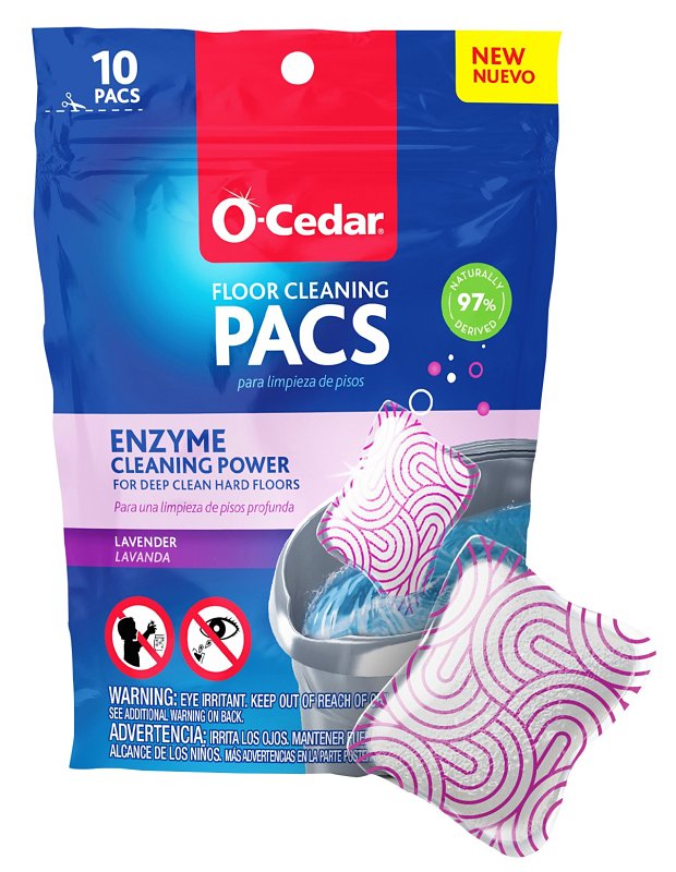 O-CEDAR O-Cedar 172402 Hard Floor Cleaner PACS, 10 oz, Solid, Lavender, White
