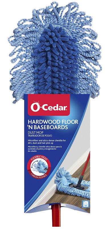 O-CEDAR O-Cedar 139431 Dust Mop, 20 in W Head, Microfiber Head, Metal Handle, Blue