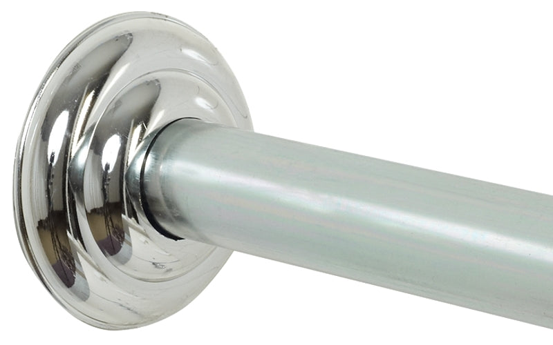 ZENNA HOME Zenna Home 653SS/648SS Shower Rod, 41 to 72 in L Adjustable, Steel, Chrome