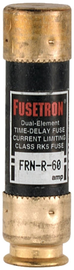 BUSSMANN Bussmann FRN-R-60 Fuse, 60 A, 250 VAC, 125 VDC, 20, 200 kA Interrupt, Fiberglass Body, K ELECTRICAL BUSSMANN