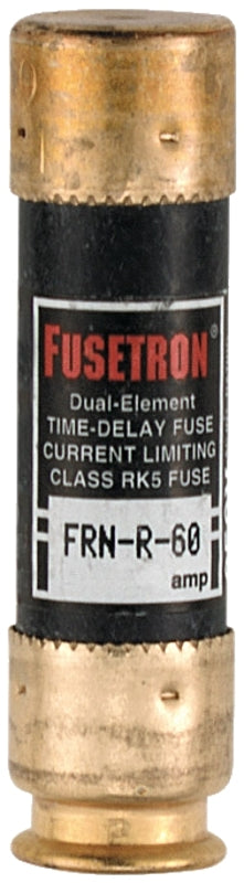 BUSSMANN Bussmann FRN-R-60 Fuse, 60 A, 250 VAC, 125 VDC, 20, 200 kA Interrupt, Fiberglass Body, K ELECTRICAL BUSSMANN
