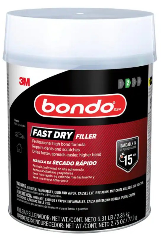 BONDO Bondo FD-GAL-ES Fast Dry Filler, Solid, Red, 6.31 lb AUTOMOTIVE BONDO