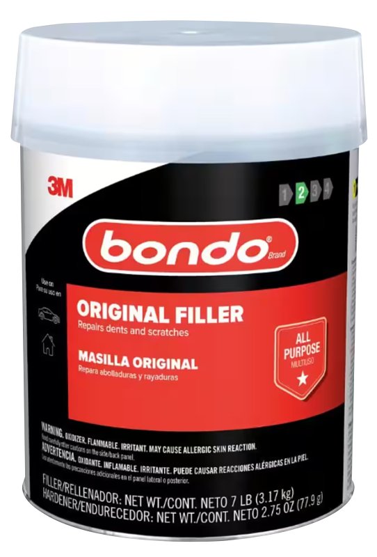 BONDO Bondo OR-GAL-ES Body Filler, Liquid, White, 7 lb