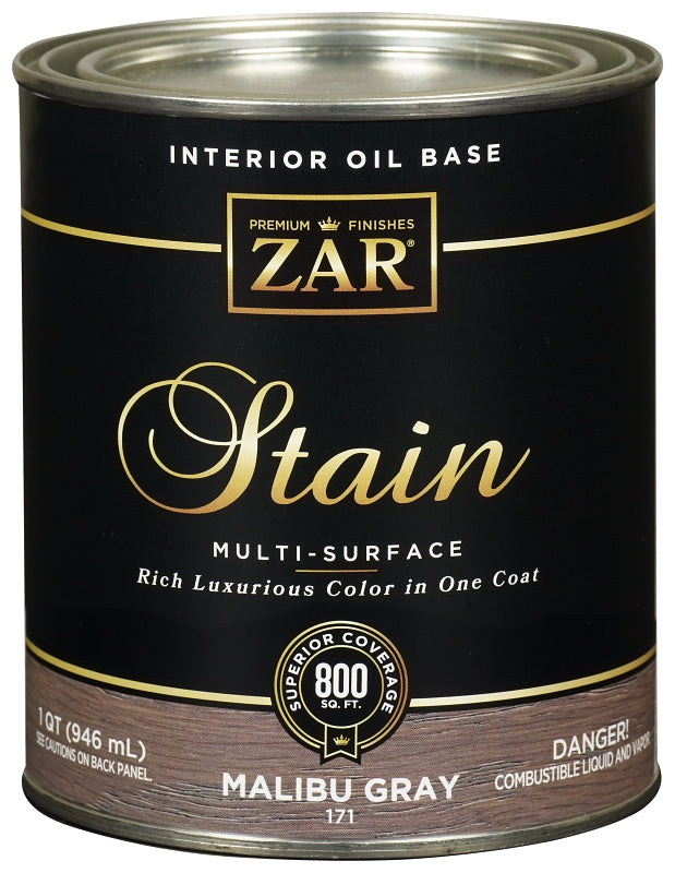 ZAR ZAR 17112 Wood Stain, Malibu Gray, Liquid, 1 qt