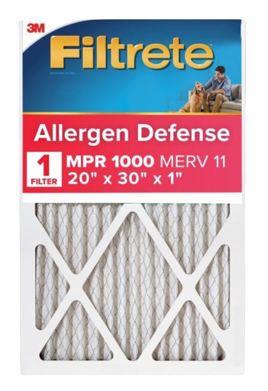 FILTRETE Filtrete 9822-2PK-HDW Air Filter, 30 in L, 20 in W, 1000 um MPR PLUMBING, HEATING & VENTILATION FILTRETE