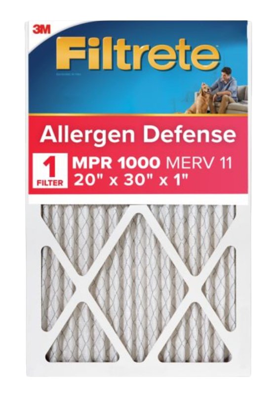 FILTRETE Filtrete 9822-4 Air Filter, 30 in L, 20 in W, 11 MERV, 1000 MPR, Polypropylene Frame