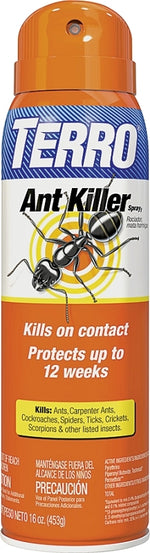 TERRO Terro T401-6 Ant Killer, Liquid, Spray Application, Indoor, Outdoor, 16 oz Aerosol Can