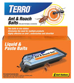 TERRO Terro T360 Ant and Roach Bait, 1.44 fl-oz Liquid, 0.28 oz Paste, Pack