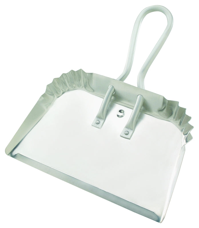 QUICKIE Quickie 428 Dustpan, 17 in L, 18 in W, Aluminum, Silver