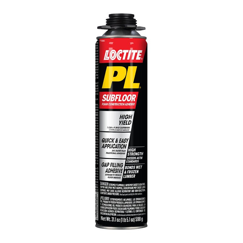 LOCTITE Loctite PL 2973394 Subfloor Foam Construction Adhesive, Dark Gray, 21.1 oz Can PAINT LOCTITE
