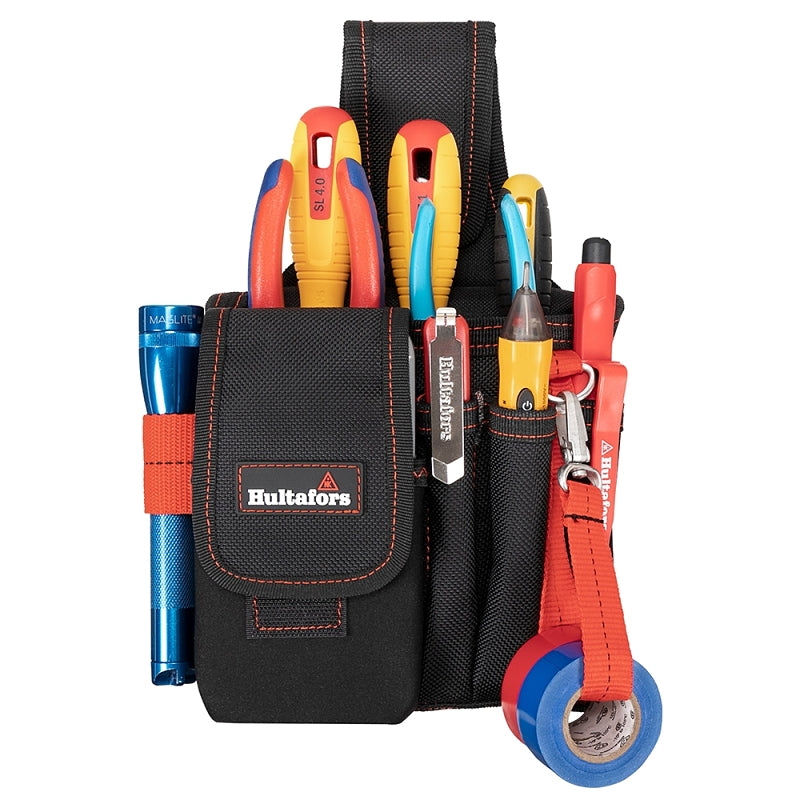 HULTAFORS Hultafors HT5101 Small Technician's Pouch, 5-Pocket, Polyester, Black