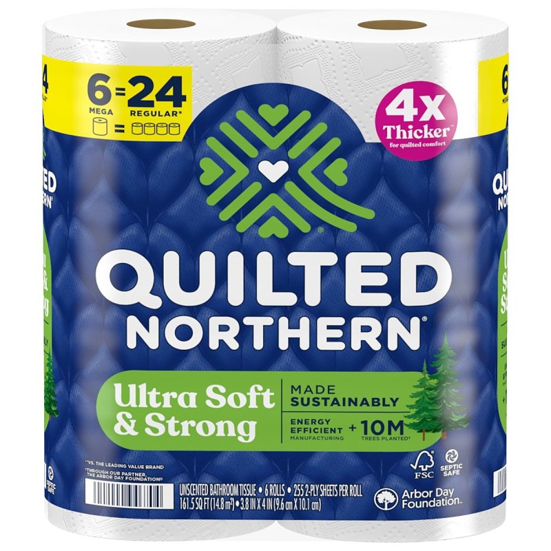 QUILTED NORTHERN Quilted Northern 94429 Bathroom Tissue, 2-Ply, Paper