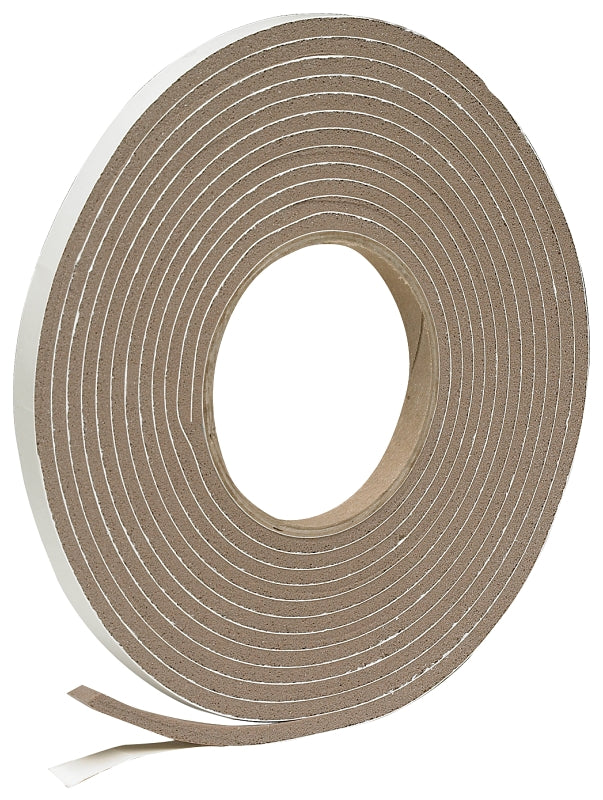 FROST KING Frost King V443BH Foam Tape, 3/8 in W, 17 ft L, 3/16 in Thick, Vinyl, Brown HARDWARE & FARM SUPPLIES FROST KING