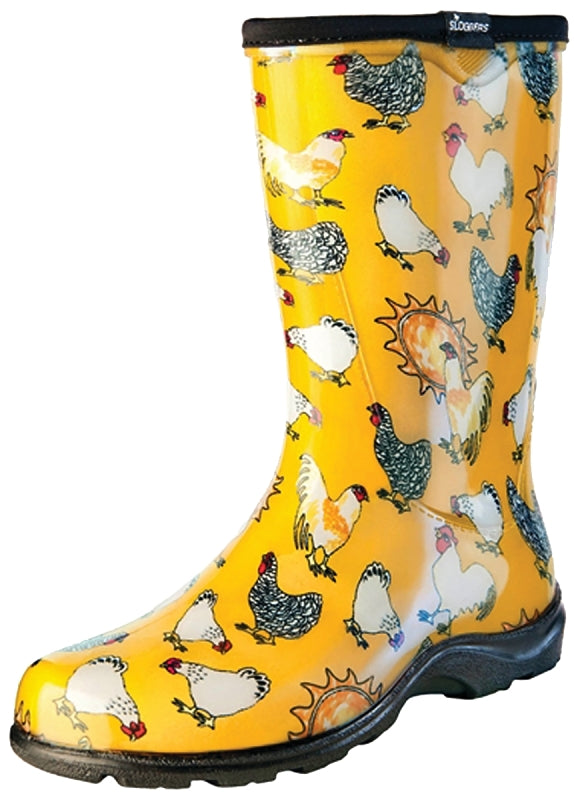 SLOGGERS Sloggers 5016CDY-06 Rain and Garden Boots, 6 in, Chicken, Daffodil Yellow