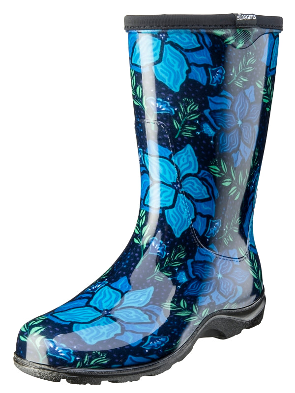 SLOGGERS Sloggers 5018SSBL-09 Rain Boots, 9, Spring Surprise, Blue