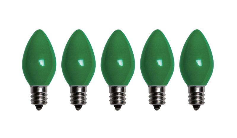 SANTAS FOREST Santas Forest 25785 LED Filament Retro Replacement Bulb, Opaque, C7, Green
