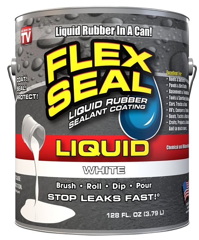 FLEX SEAL Flex Seal LFSWHTR01 Rubberized Coating, 150 sq-ft Coverage Area, 1 gal Can HOUSEWARES FLEX SEAL