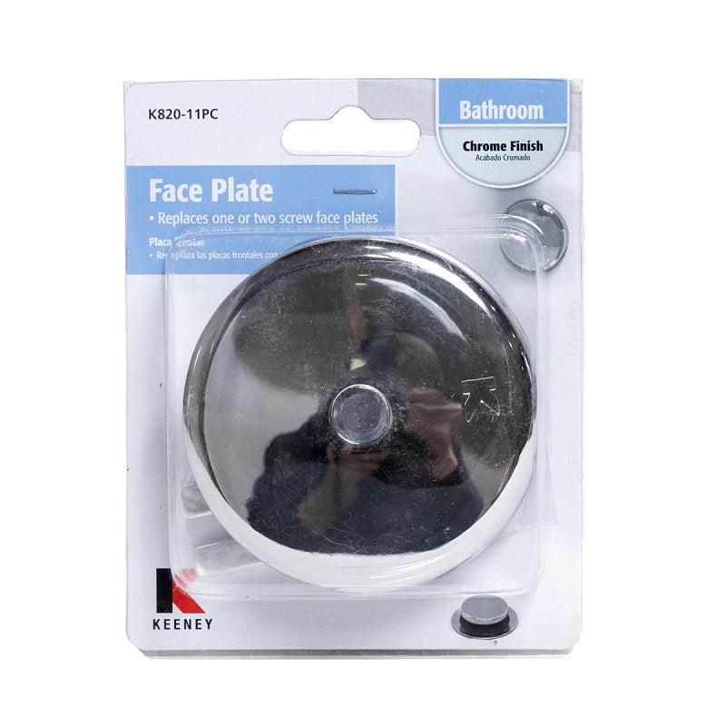 KEENEY Keeney K820-11PC Face Plate with Screw, Metal, Polished Chrome, For: Standard Size Tubs PLUMBING, HEATING & VENTILATION KEENEY