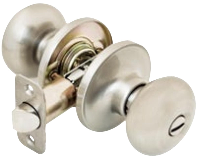 DEXTER BY SCHLAGE Allegion J40V-STR-619 Privacy Lockset, Round Design, Knob Handle, Satin Nickel, Metal, Interior Locking HARDWARE & FARM SUPPLIES DEXTER BY SCHLAGE