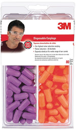 3M 3M 7000122742 Disposable Ear Plugs, 32 dB NRR, Foam Ear Plug, Orange/Purple Ear Plug