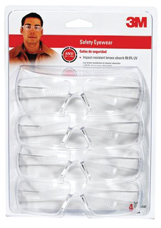 3M 3M 90834-00000B Safety Glasses, Clear Lens, Clear Frame, Anti-Scratch Lens, Polycarbonate Lens, Wraparound Frame CLOTHING, FOOTWEAR & SAFETY GEAR 3M