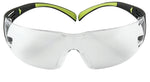 3M 3M SF400C-WV-6 Safety Eyewear, Clear Lens, Neon Green/Black Frame, Anti-Fog, Scratch-Resistant Lens
