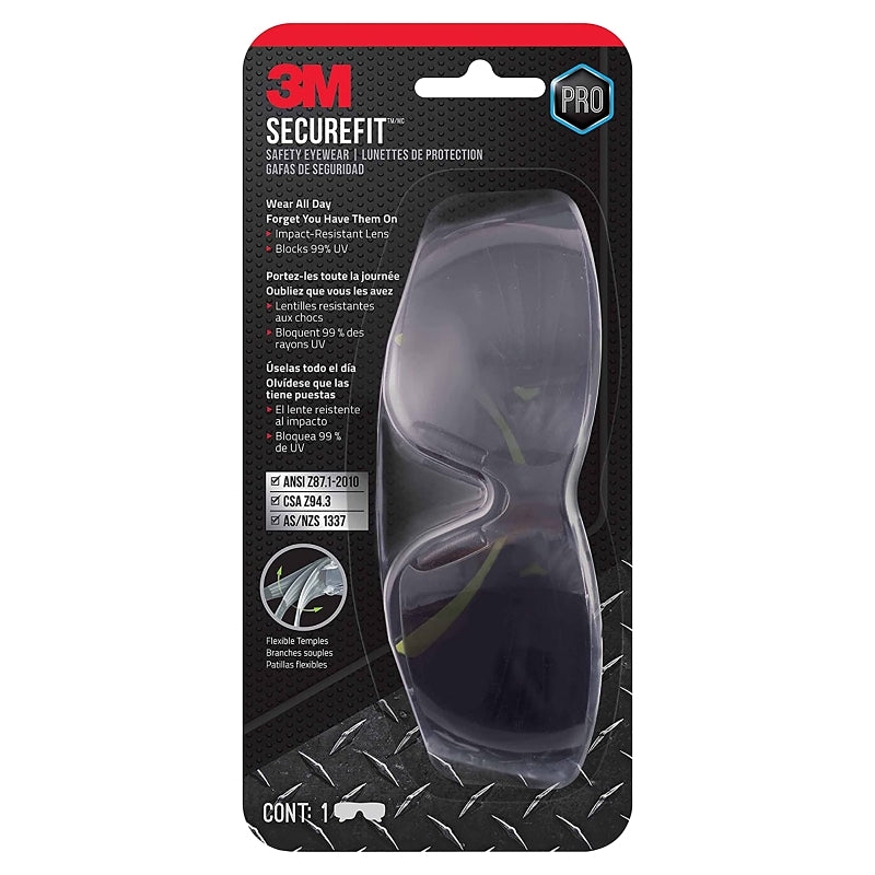 3M 3M SF400G-WV-6 Safety Eyewear, Gray Lens, Neon Green/Black Frame, Anti-Fog, Scratch-Resistant Lens